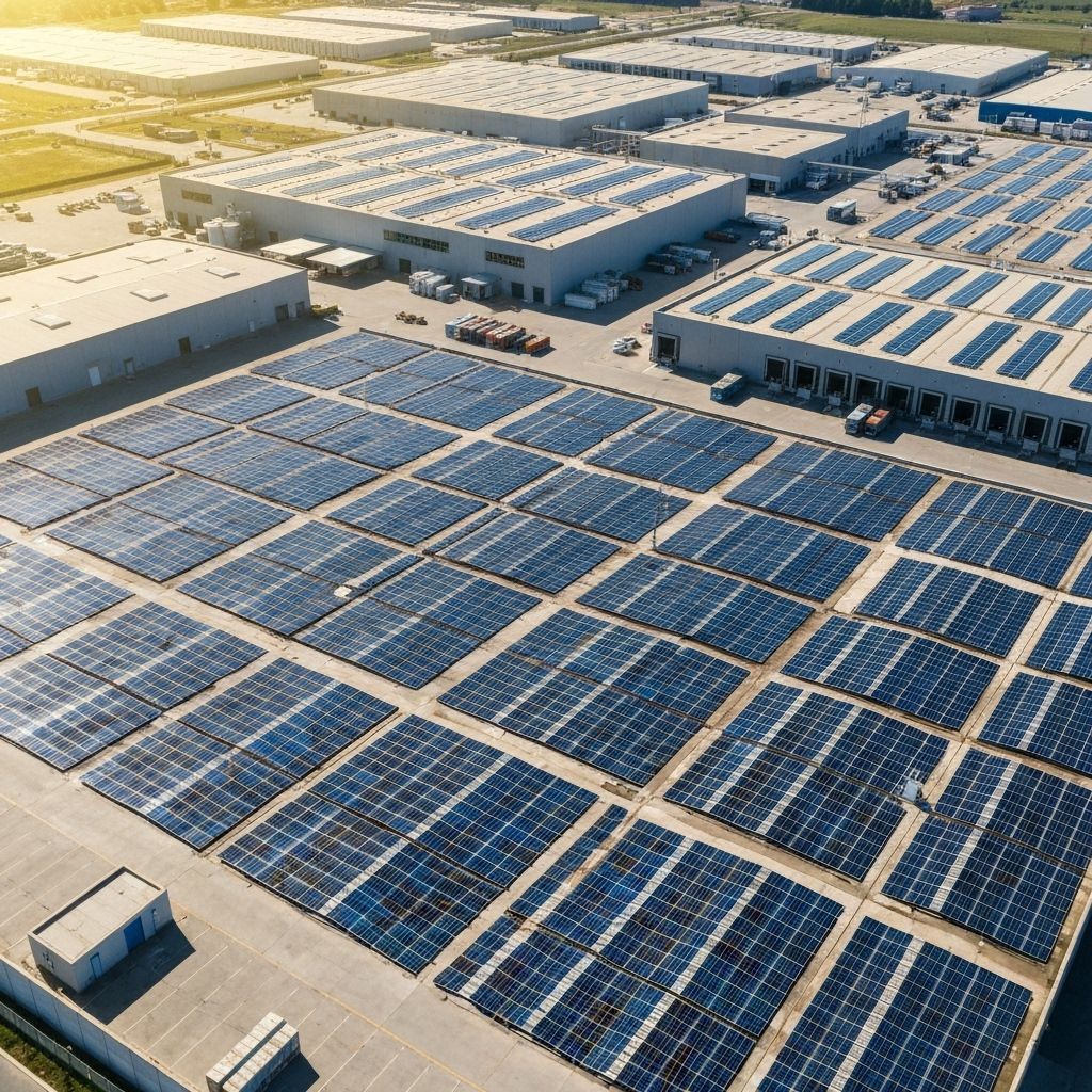Industrial solar installation